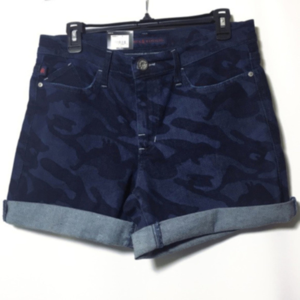 SOLD Rock & Republic Womens Blue Camo Jean Shorts - Picture 2 of 6